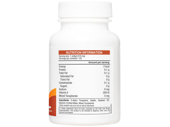 Vitamin E 200 IU Mixed Tocopherols